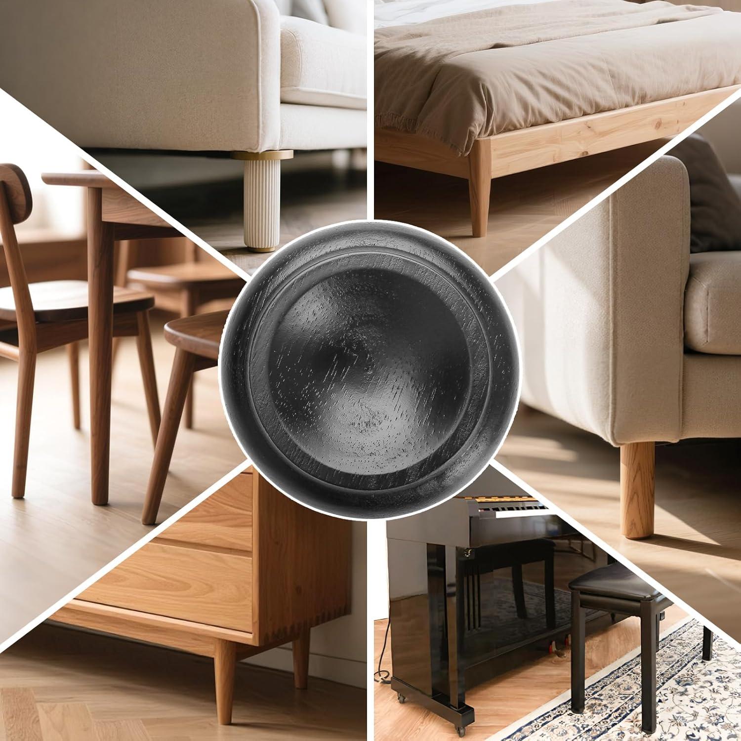 Almohadillas de Madera Sólida DIDA 4-Pack Antirayones 6.35 cm