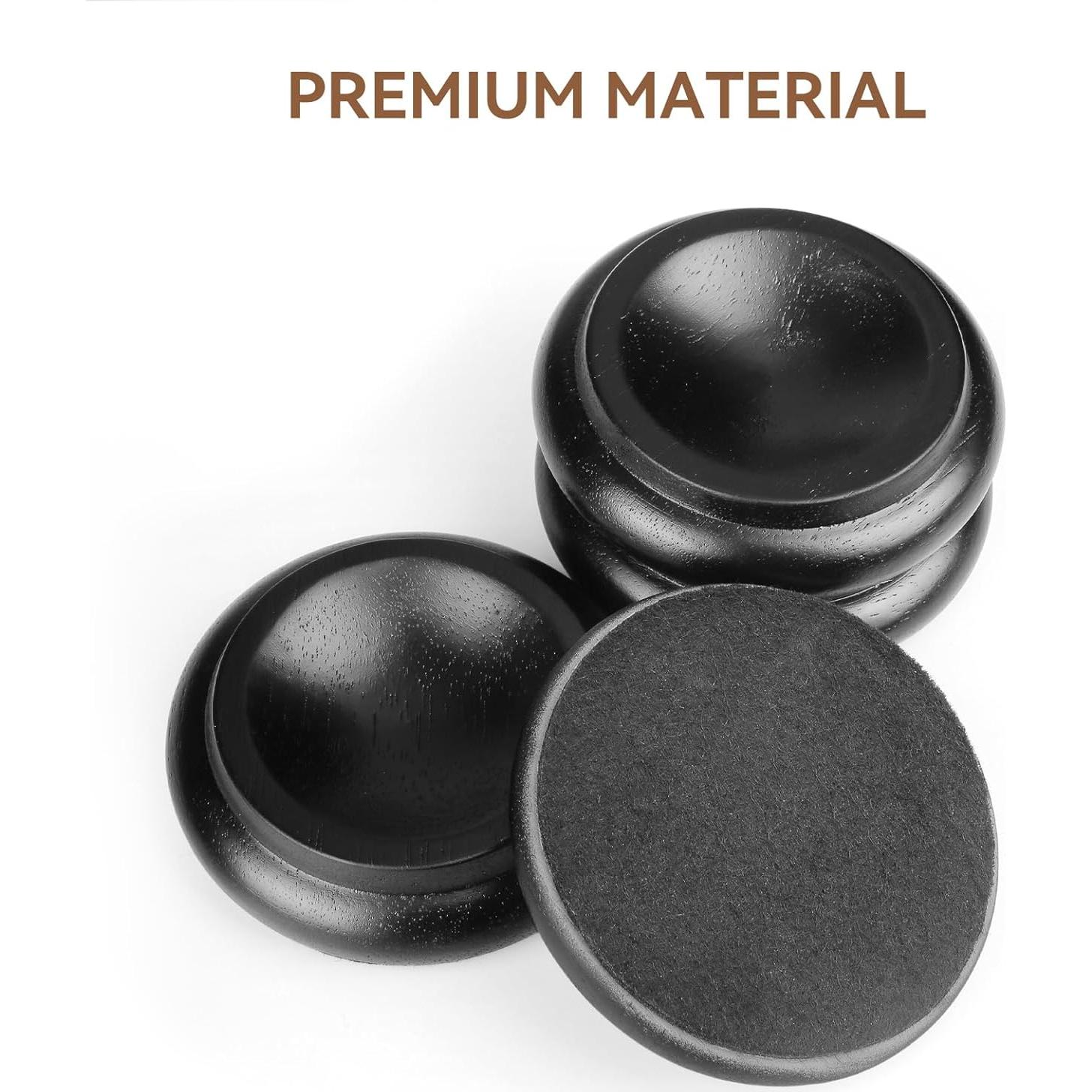 Almohadillas de Madera Sólida DIDA 4-Pack Antirayones 6.35 cm