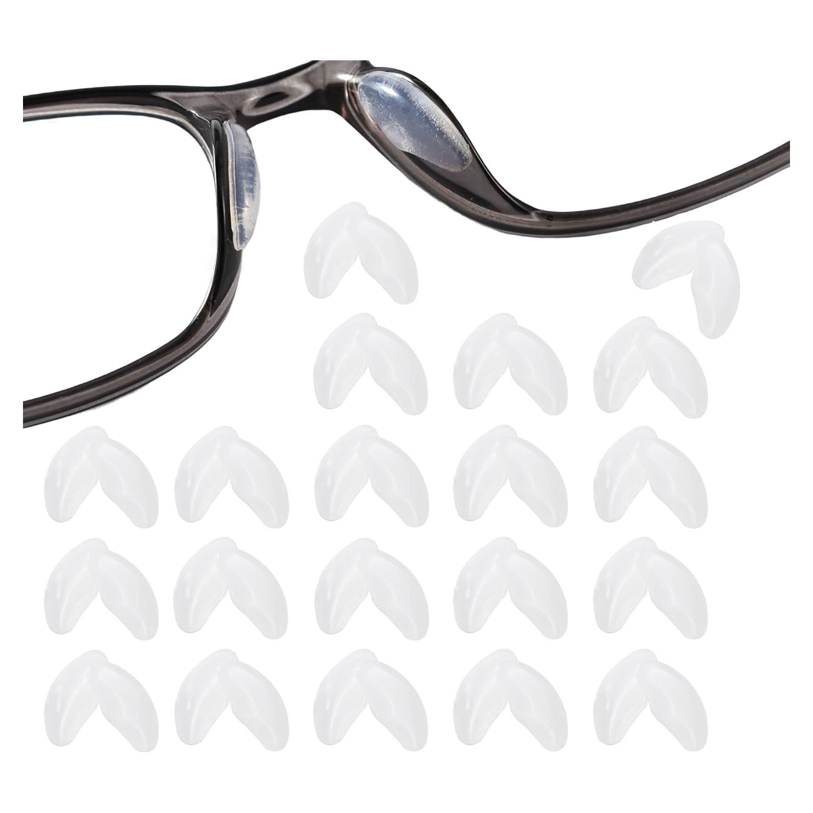20 Pares Almohadillas Adhesivas para Gafas Silicona Transparente