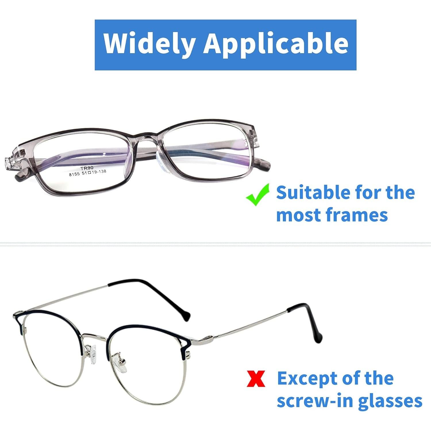 20 Pares Almohadillas Adhesivas para Gafas Silicona Transparente