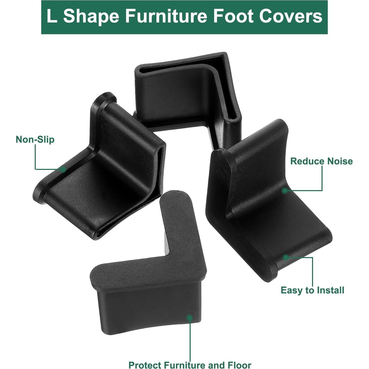 Cubiertas de Almohadillas de Goma uxcell 12 Pcs 30x30mm Negro