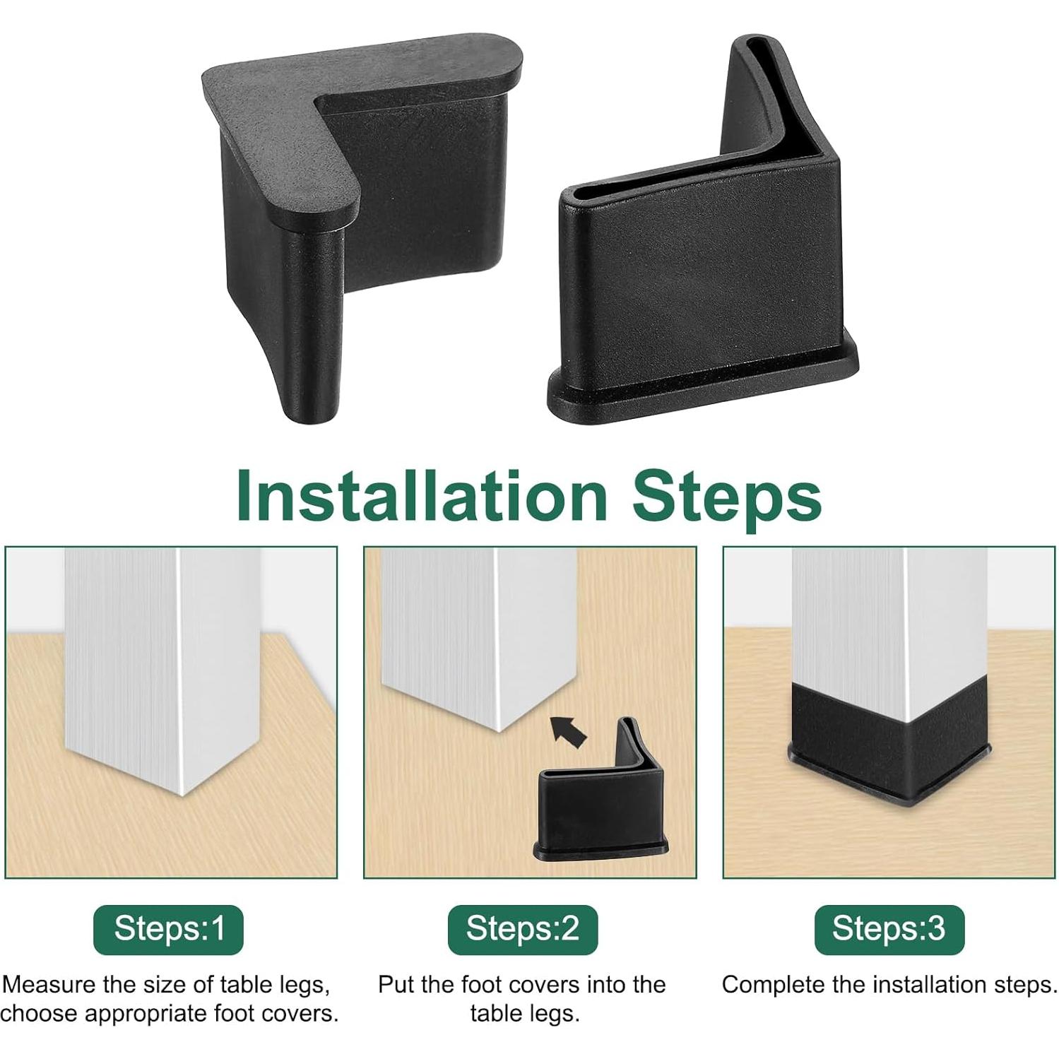 Cubiertas de Almohadillas de Goma uxcell 12 Pcs 30x30mm Negro