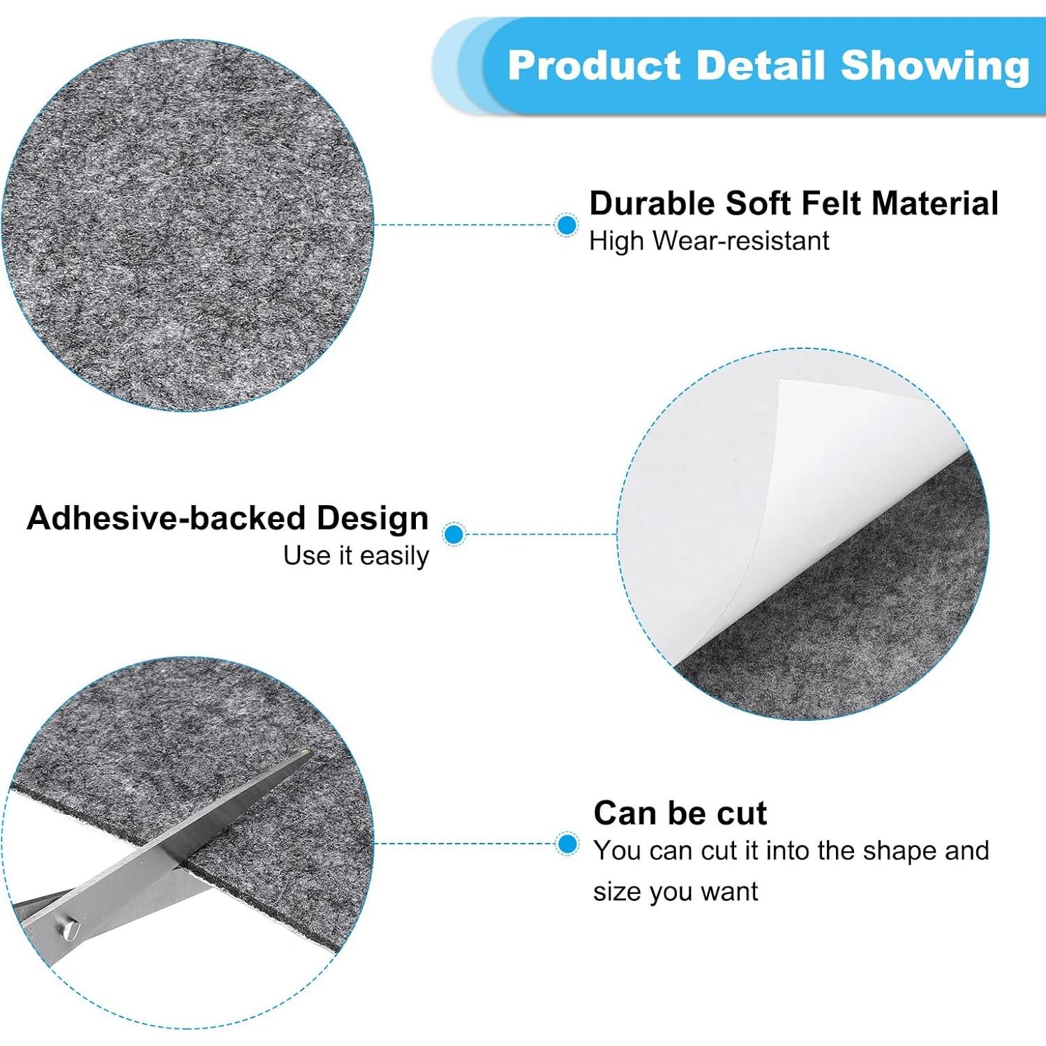 Base de Lámpara de Fieltro PATIKIL 30.5x30.5 cm Gris - Paquete de 5