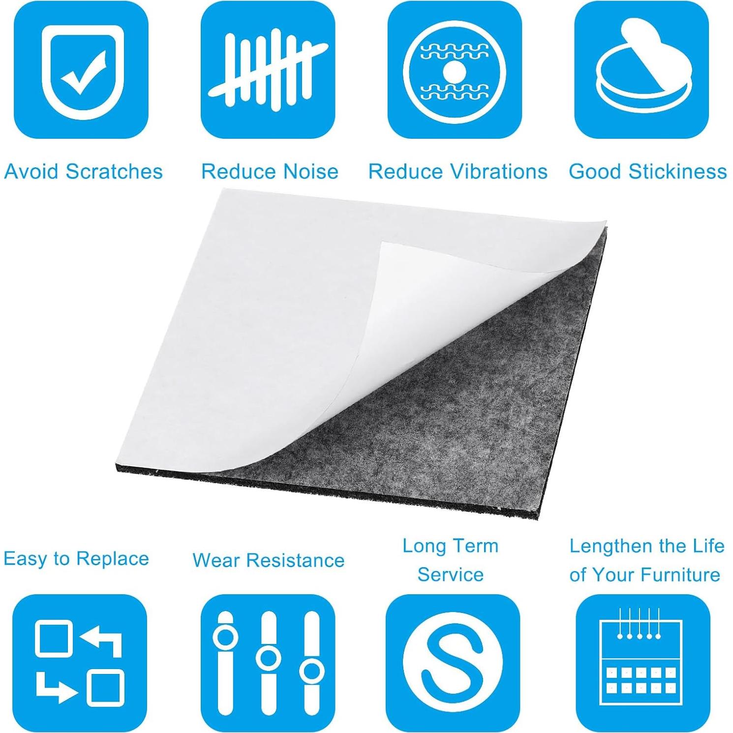 Base de Lámpara de Fieltro PATIKIL 30.5x30.5 cm Gris - Paquete de 5