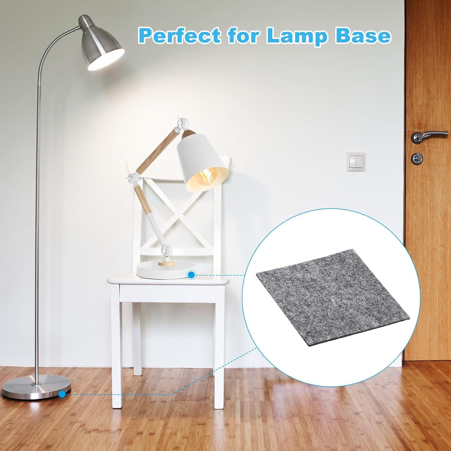 Base de Lámpara de Fieltro PATIKIL 30.5x30.5 cm Gris - Paquete de 5