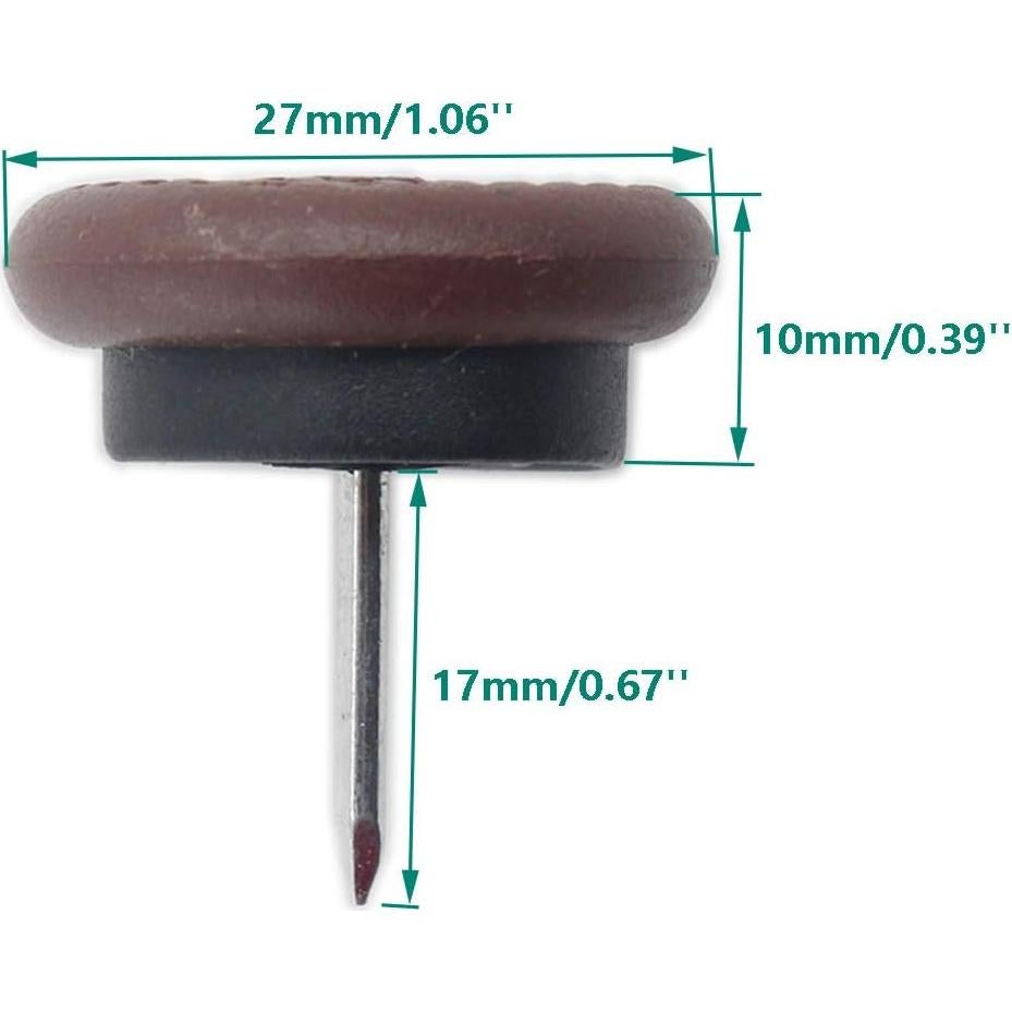 50 Almohadillas de Muebles Ulifestar Nylon Antideslizantes 27mm