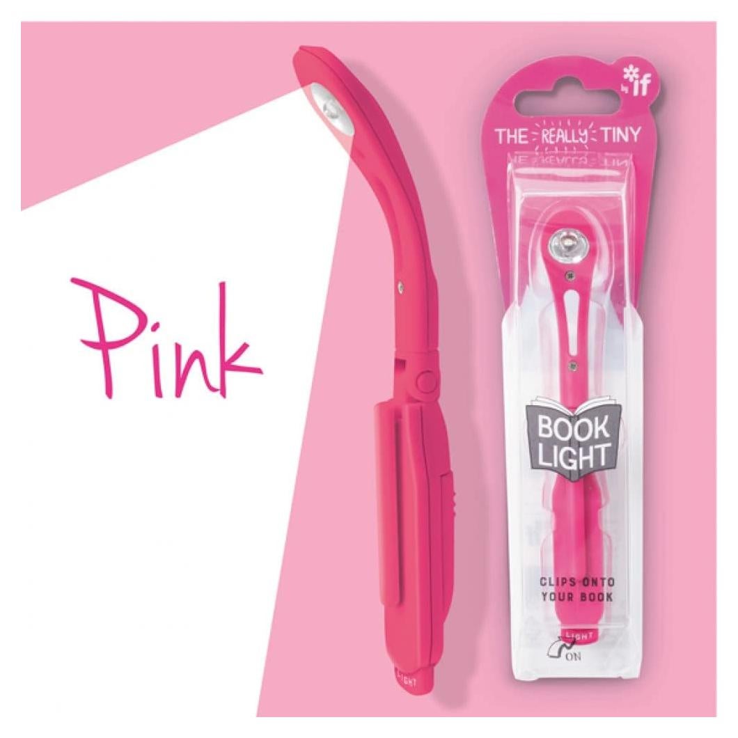 Luz de Libro LED IF Rosa - Compacta y Plegable