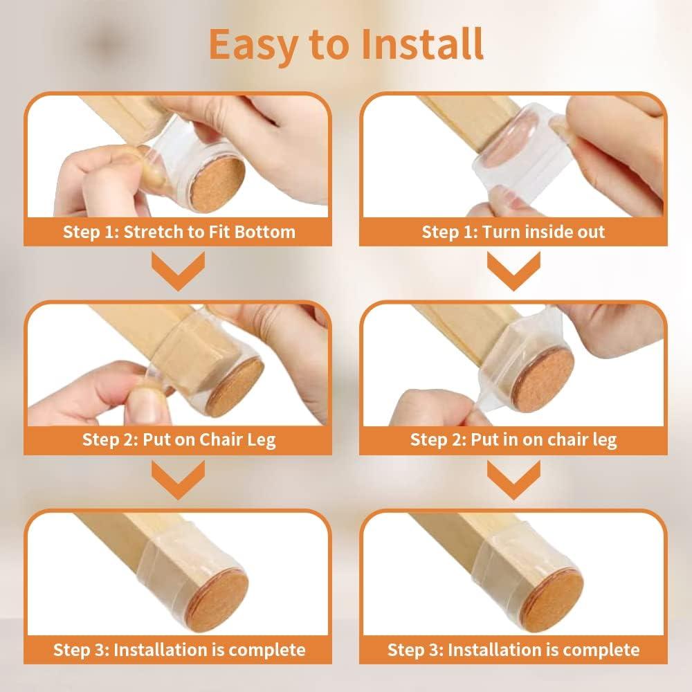 20 Protectores de Suelo para Patas de Sillas SUNZOS Antideslizantes