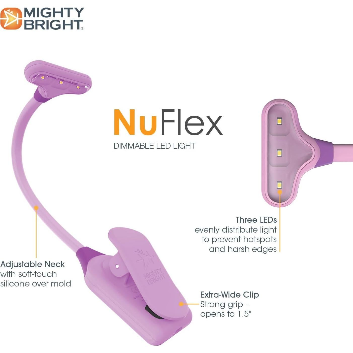 Luz de Lectura Clip-On Mighty Bright NuFlex Lavanda LED