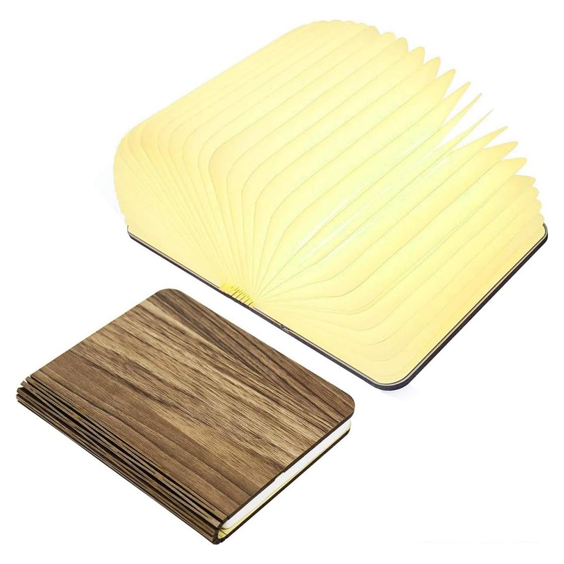Lámpara de Libro Plegable de Madera Ochangqi 3 Colores USB