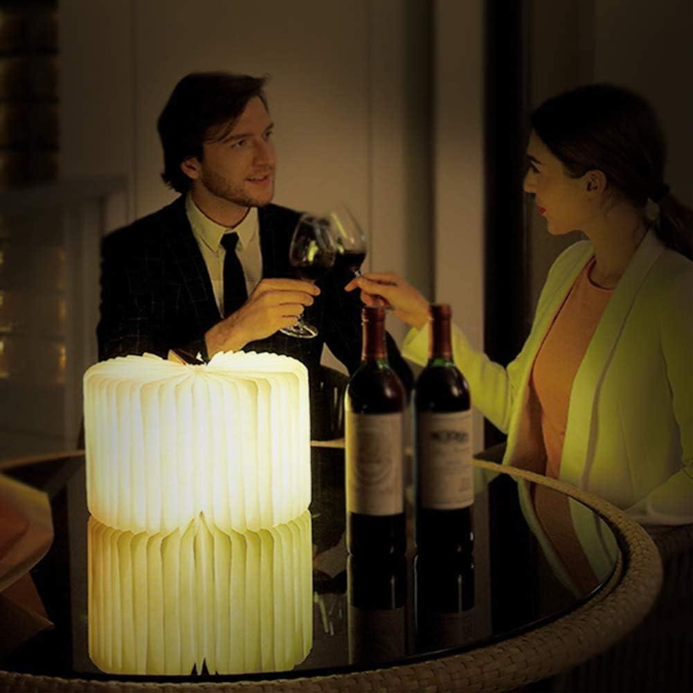 Lámpara de Libro Plegable de Madera Ochangqi 3 Colores USB