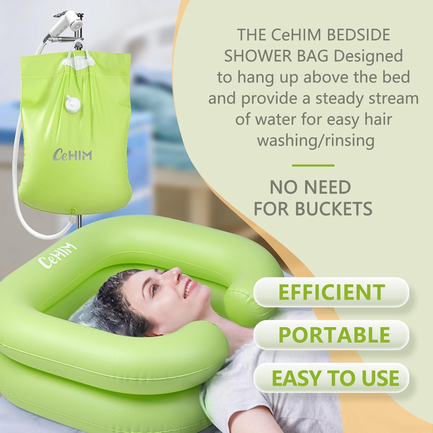 Basin Inflable para Lavado de Cabello 11L - Portátil Verde