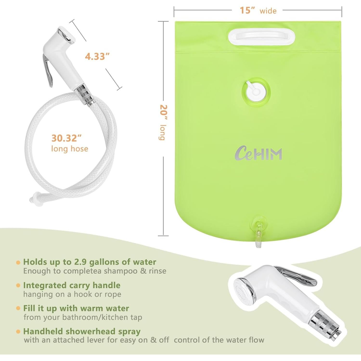 Basin Inflable para Lavado de Cabello 11L - Portátil Verde