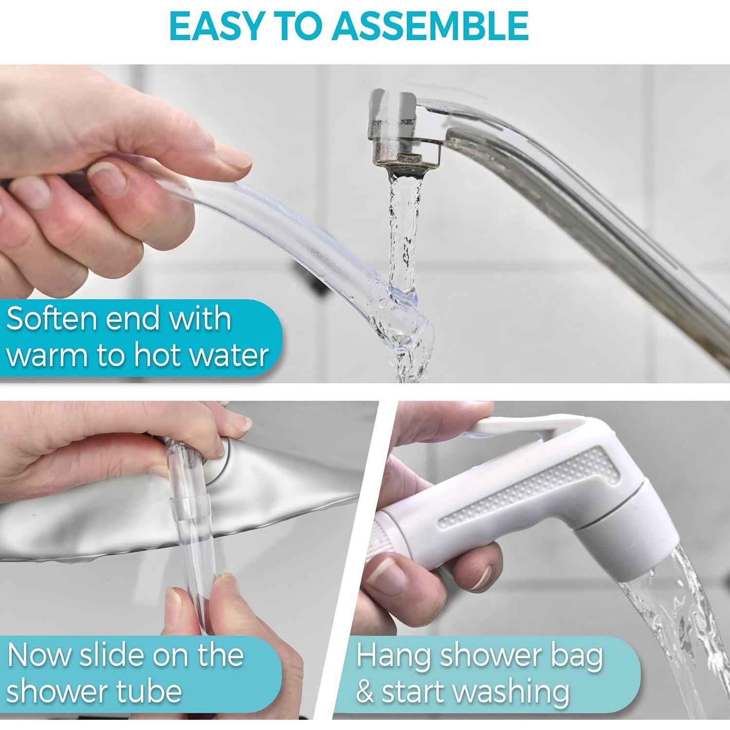 Ducha de Cama Portátil Circa Air 9.5L Plateada para Lavado de Cabello