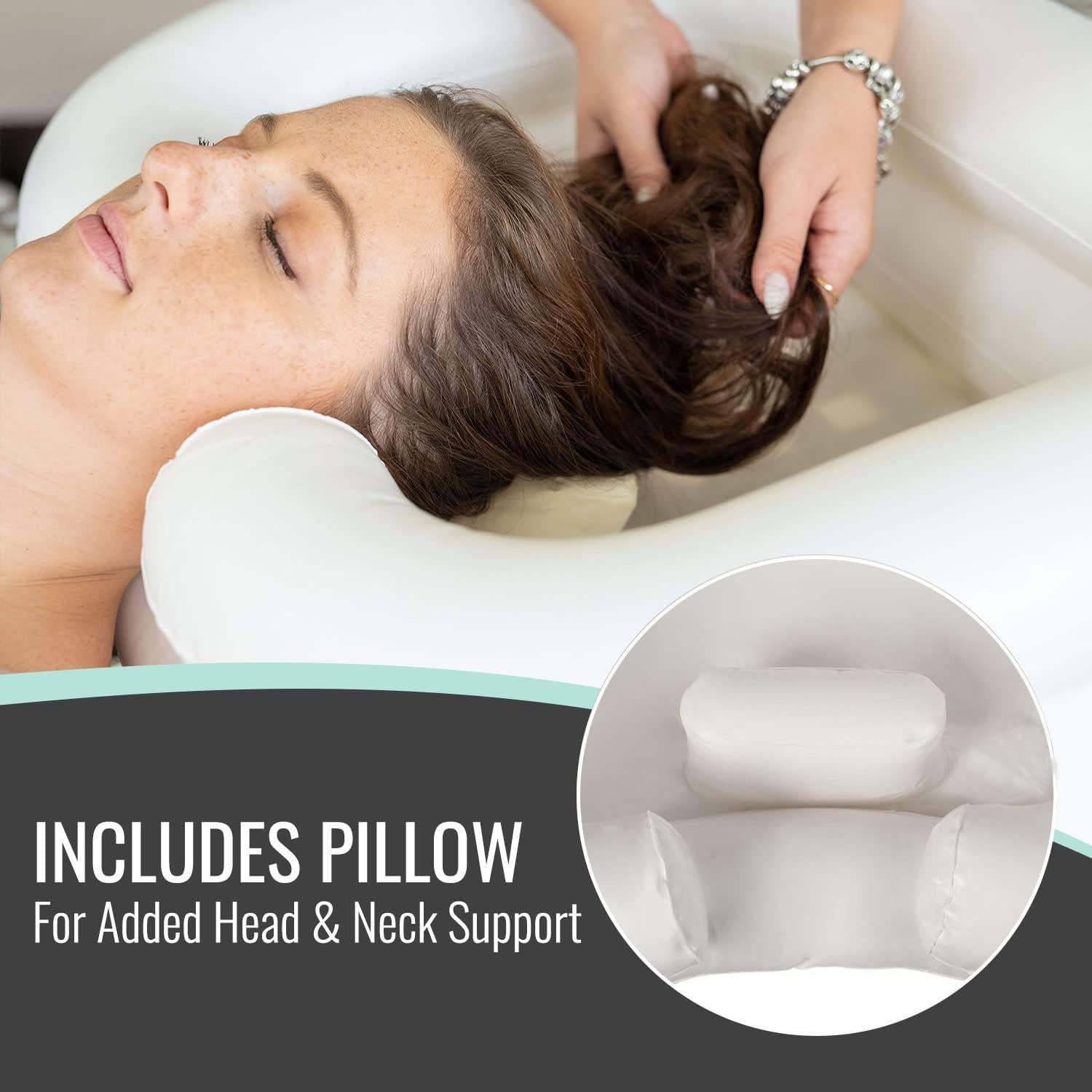 Cuenca de Champú Inflable DMI para Lavado de Cabello 61x51cm