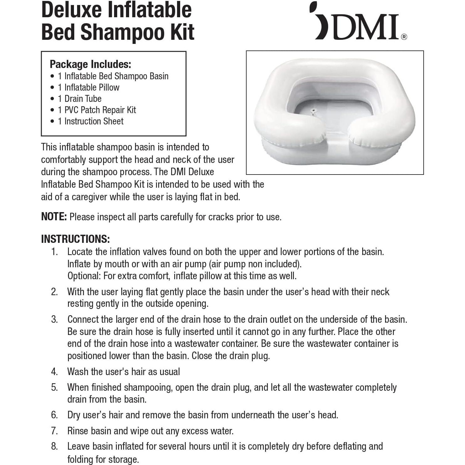 Cuenca de Champú Inflable DMI para Lavado de Cabello 61x51cm