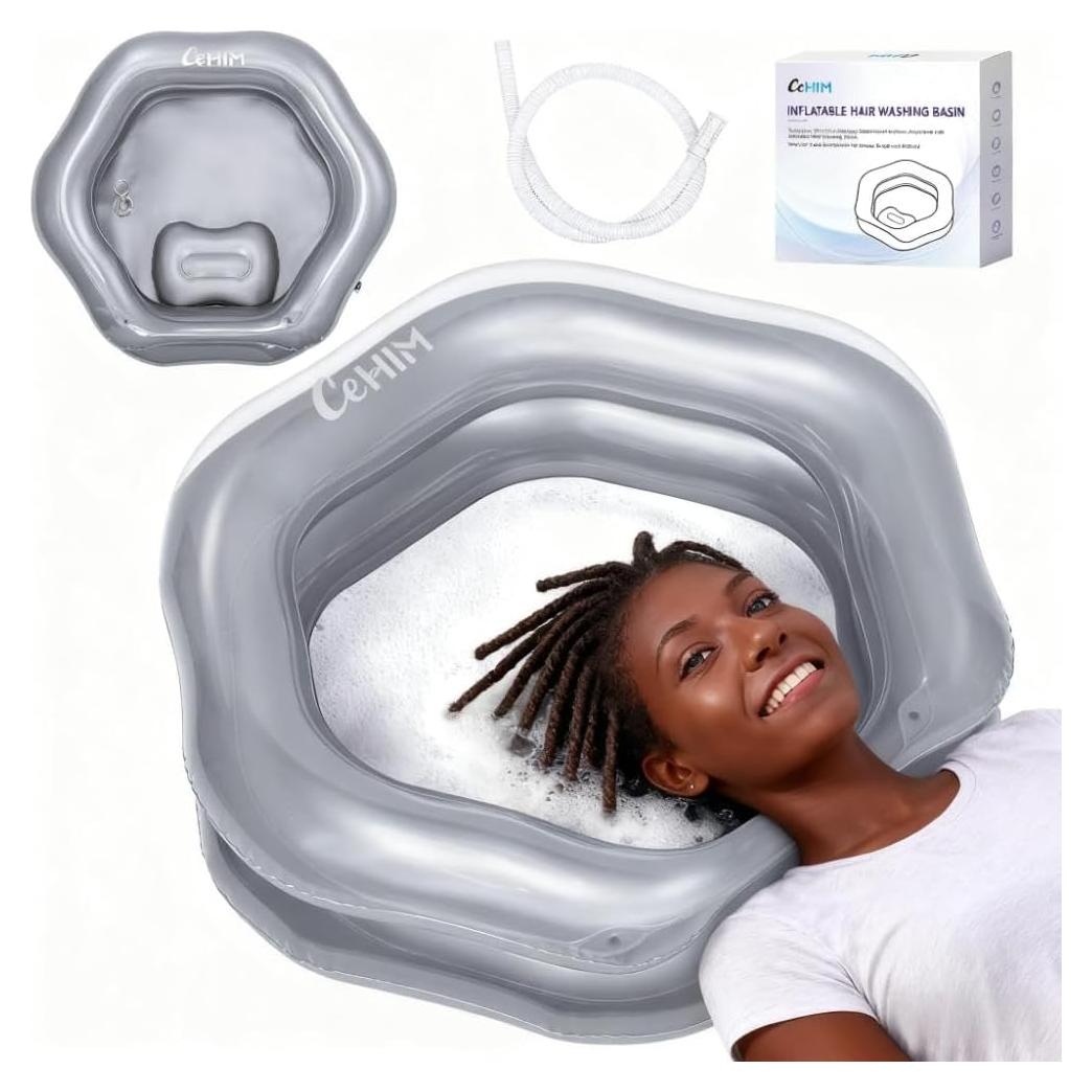 Bañera Inflable Cehim para Champú - Plata, 54.61 cm Diámetro