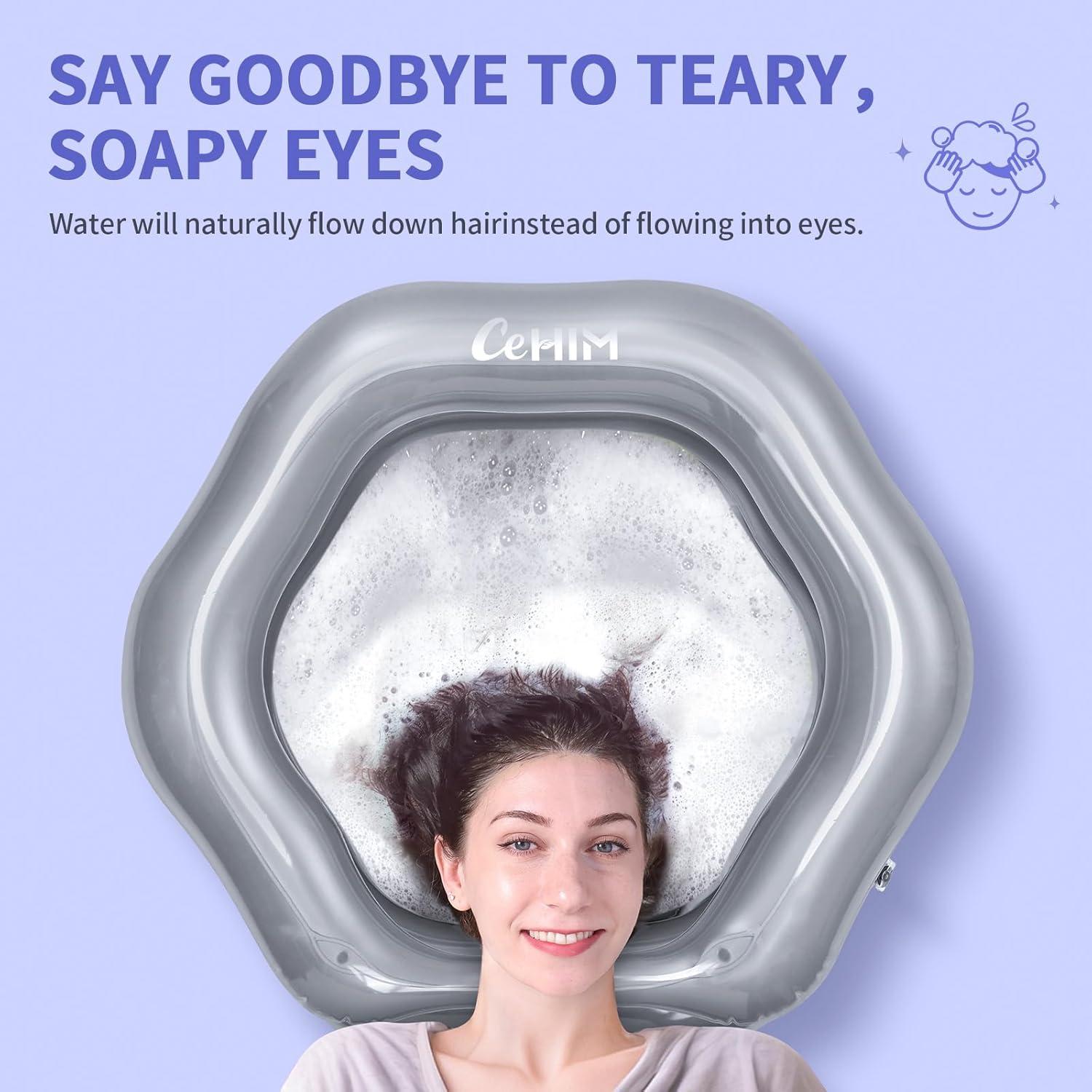 Bañera Inflable Cehim para Champú - Plata, 54.61 cm Diámetro