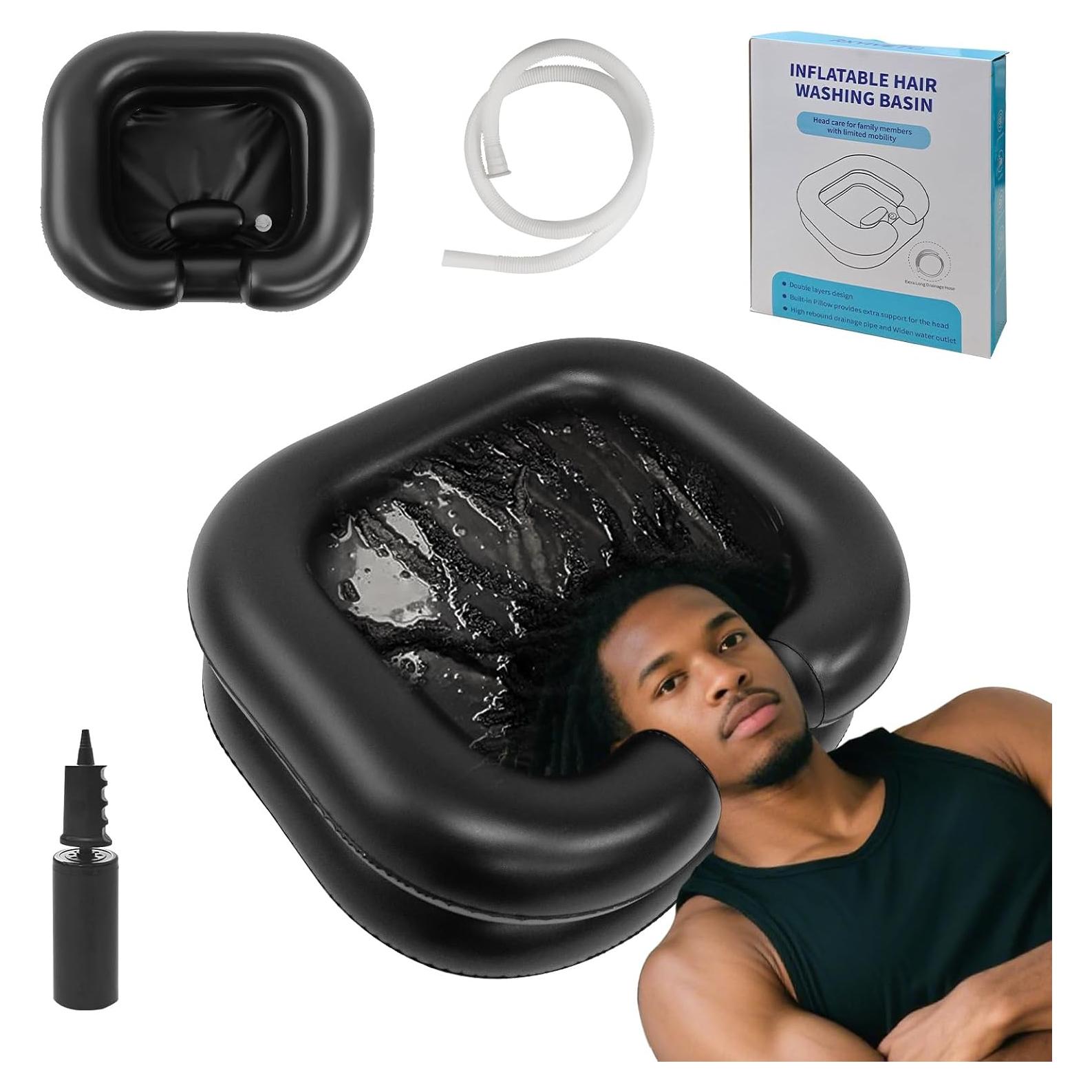Basin Inflable para Lavado de Cabello RxylveTC - Negro, 62x52.8 cm