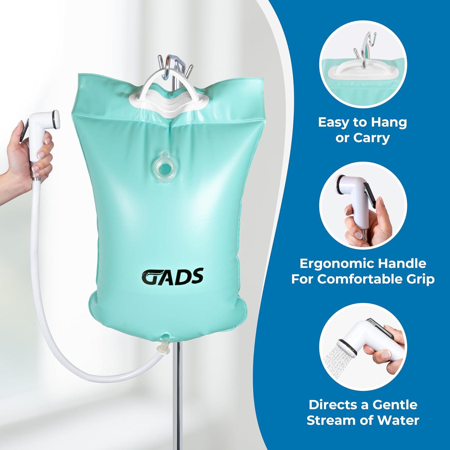 Estación de Lavado de Cabello Portátil GADS 2.5 Galones Azul