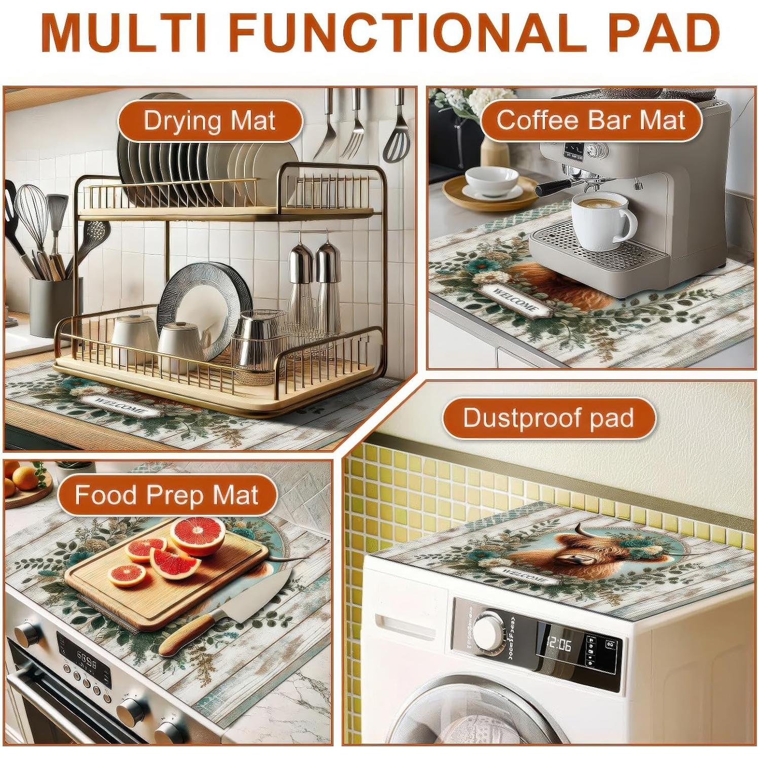 Cubierta de Estufa Eléctrica HOMETITUTE 71x51 cm Vaca Decorativa