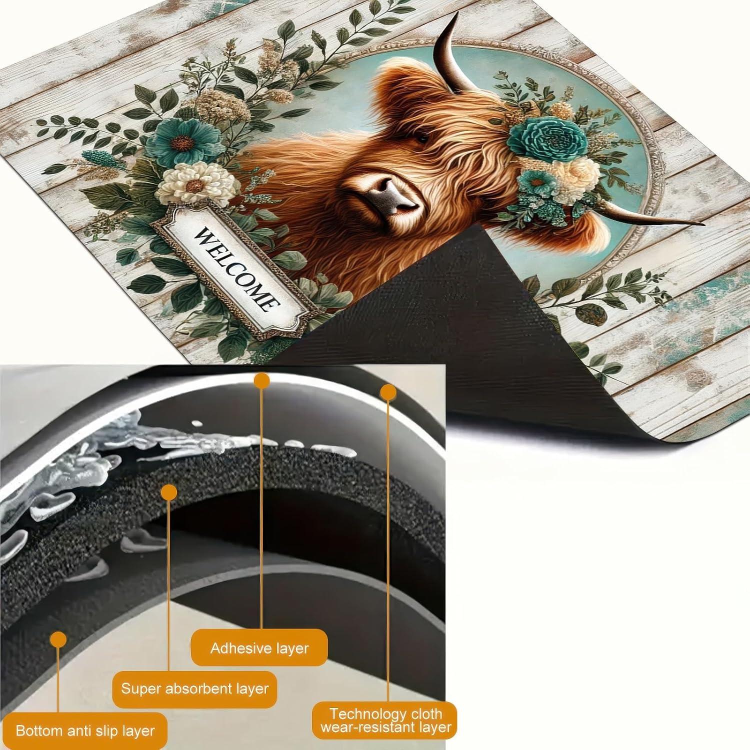 Cubierta de Estufa Eléctrica HOMETITUTE 71x51 cm Vaca Decorativa