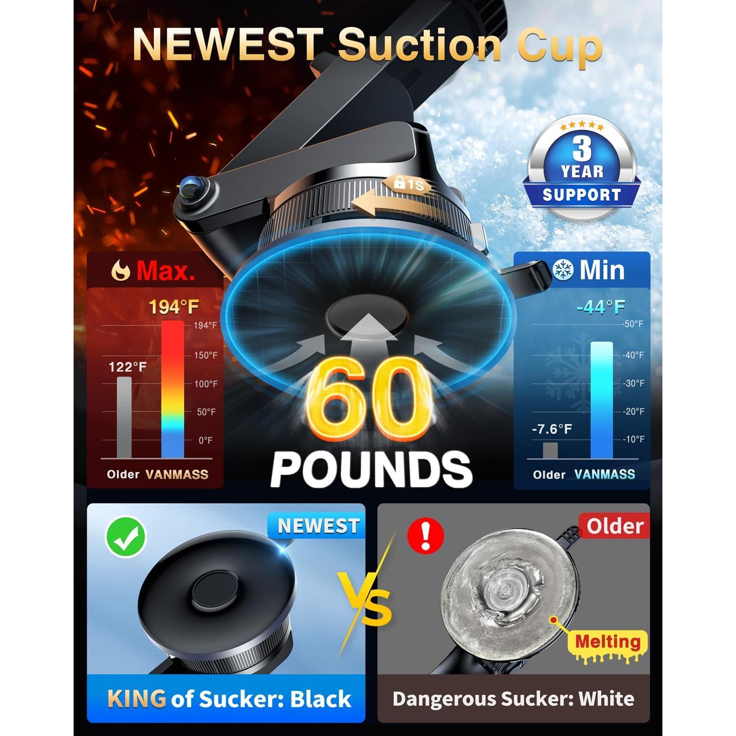 Soporte para Teléfono de Auto VANMASS 2025 Grado Militar