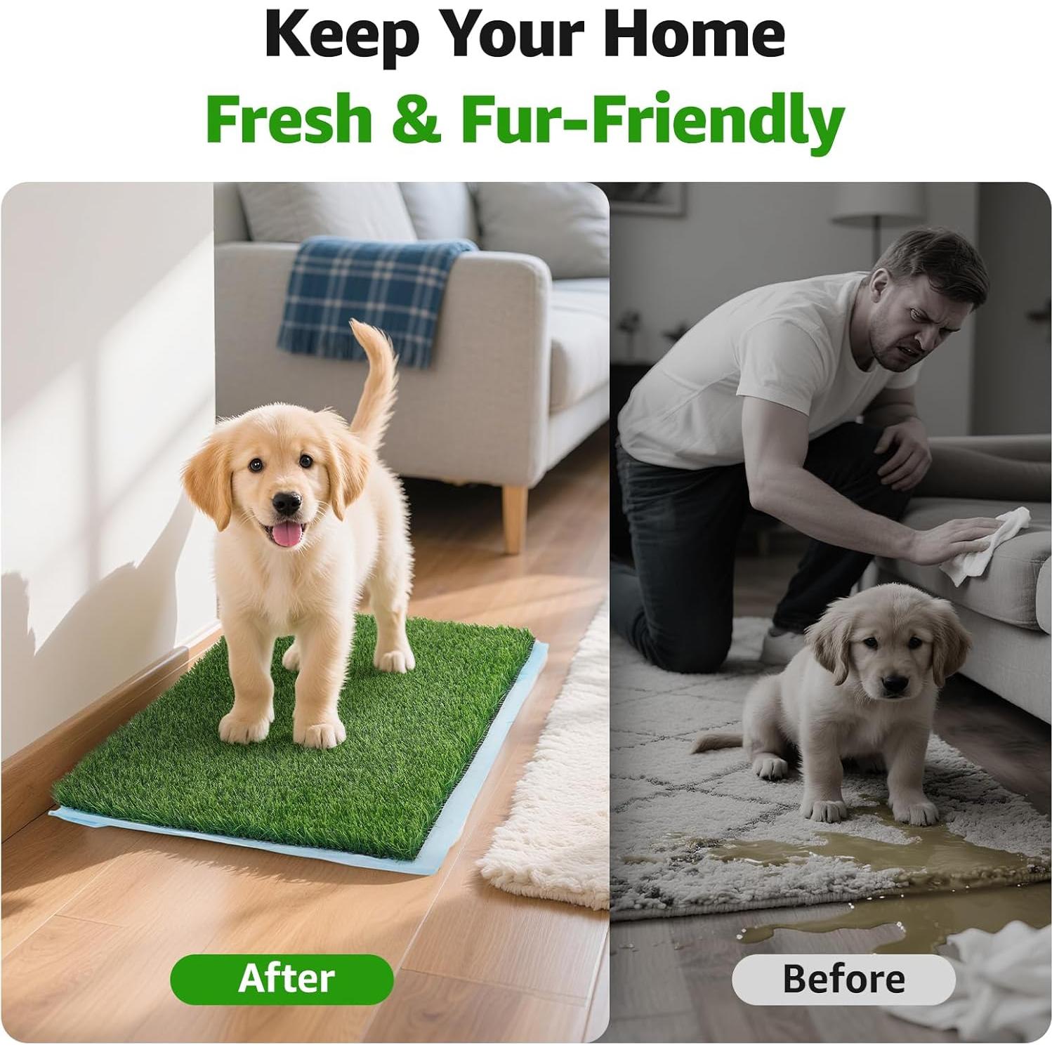 Alfombrilla de Césped Artificial Oiyeefo 100x50 cm para Perros