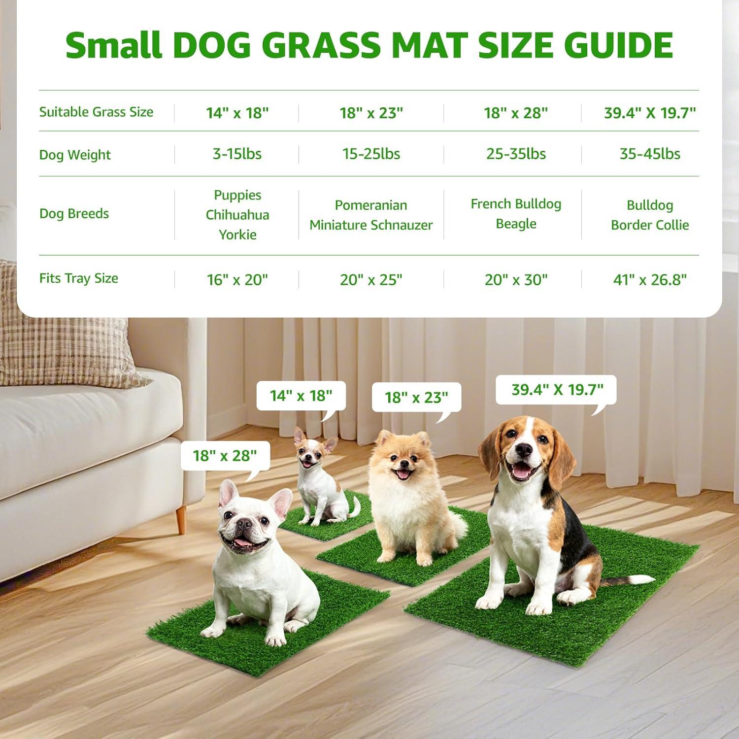 Alfombrilla de Césped Artificial Oiyeefo 100x50 cm para Perros