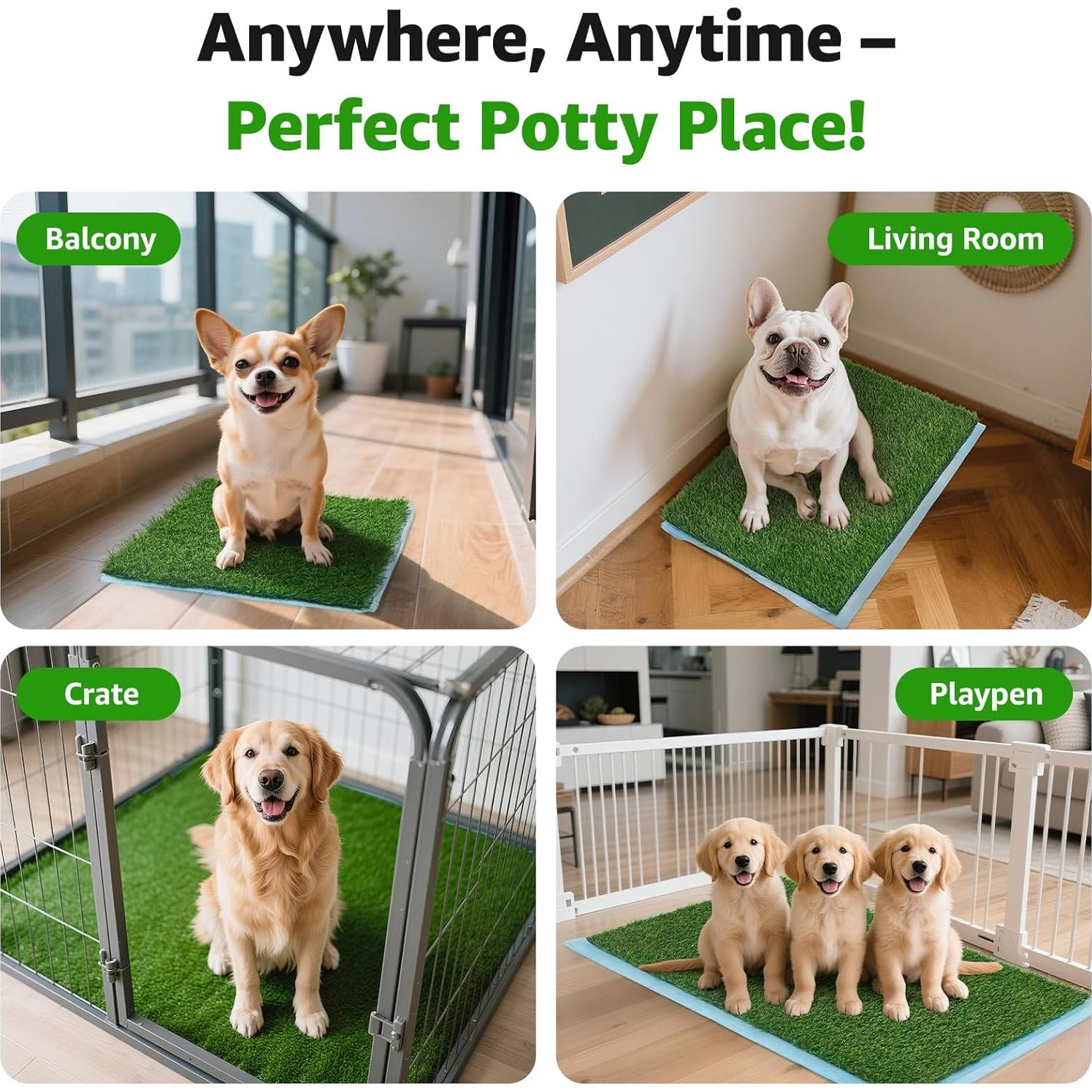 Alfombrilla de Césped Artificial Oiyeefo 100x50 cm para Perros