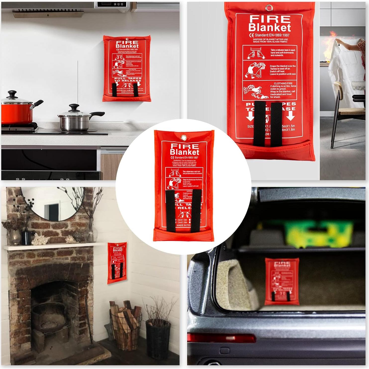 Alfombra de chimenea ignífuga FLASLD media luna fibra vidrio