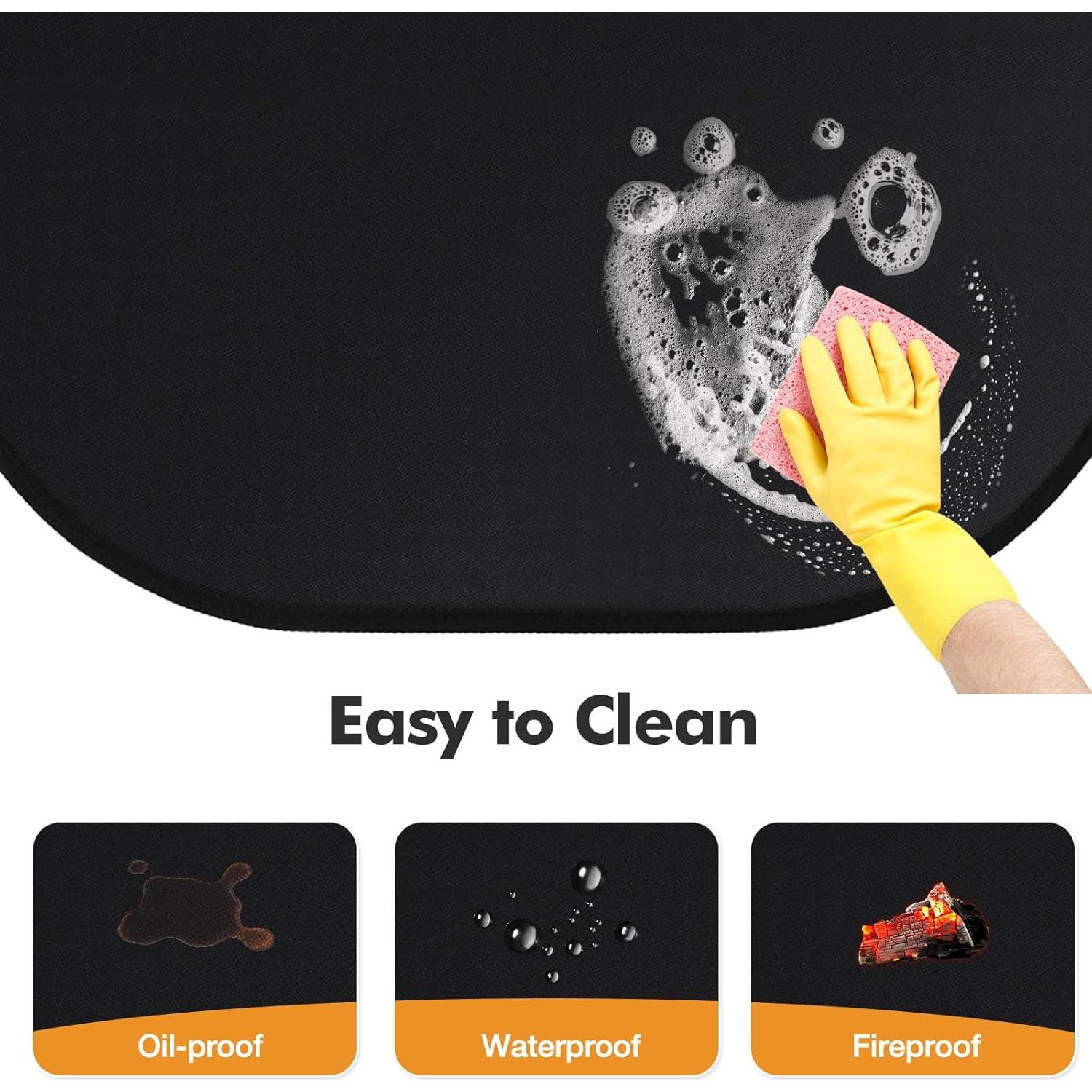 Alfombra Ignífuga para Chimenea TOHONFOO 0.71x1.22m Antideslizante