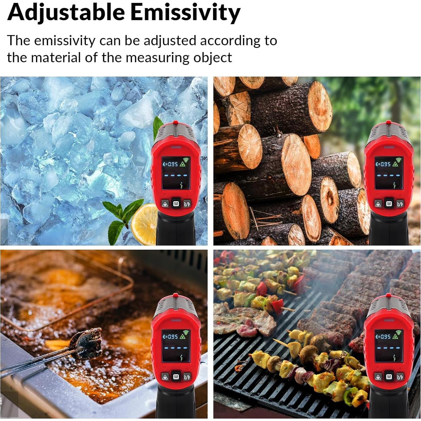 Pistola Termómetro Infrarrojo WGGE WG-127B -50°C a 600°C