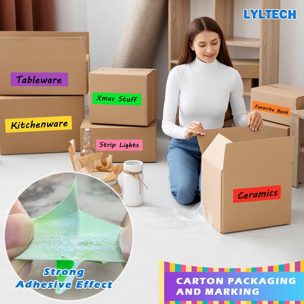 Cinta adhesiva LYLTECH 8 rollos colores 3.81 cm x 20.12 m