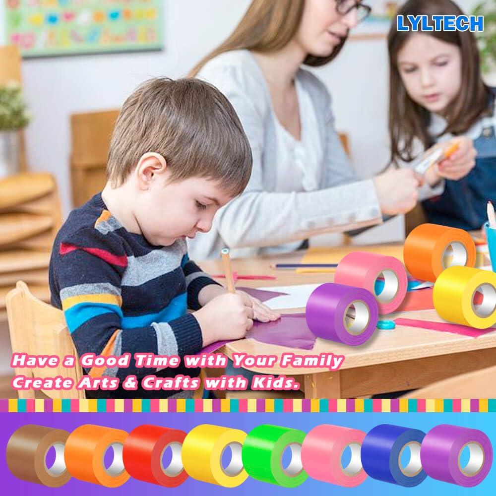 Cinta adhesiva LYLTECH 8 rollos colores 3.81 cm x 20.12 m