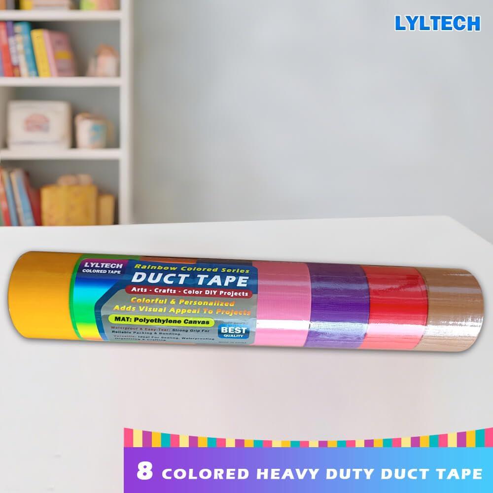 Cinta adhesiva LYLTECH 8 rollos colores 3.81 cm x 20.12 m