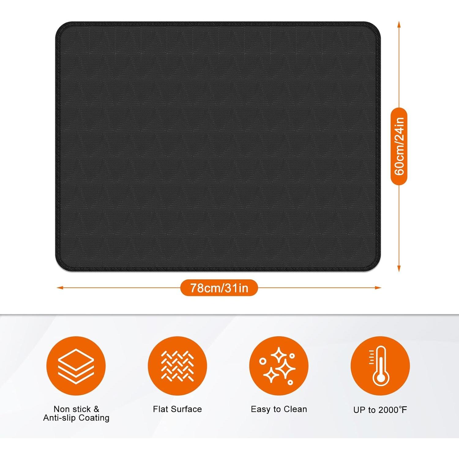 Alfombrilla Grande para Parrilla KR KITCHENRAKU 61x79cm Doble Cara