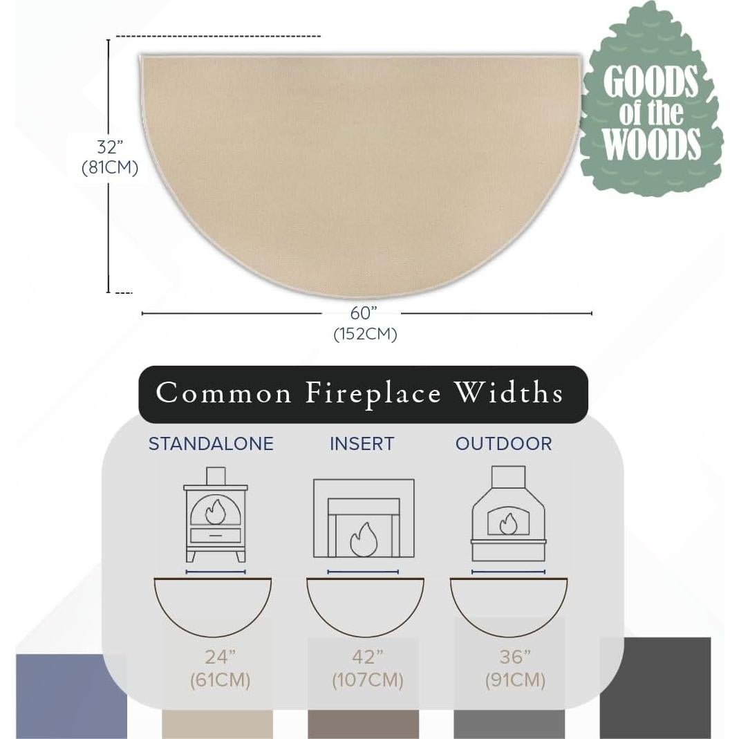 Alfombra Semicircular Guardian Beige 5' Ignífuga - 1000 °F