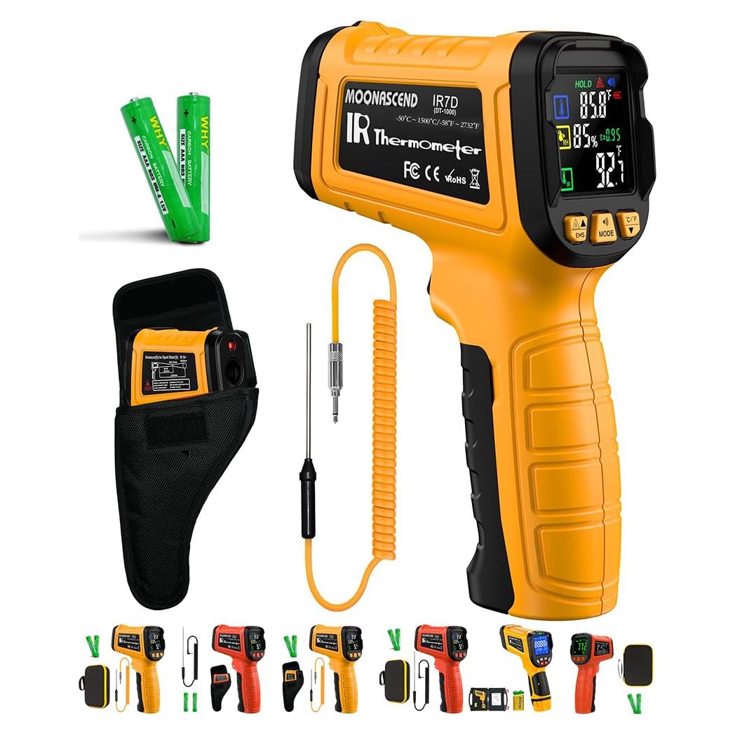 Termómetro Infrarrojo MOONASCEND K2-1500, Rango -50°C a 1500°C