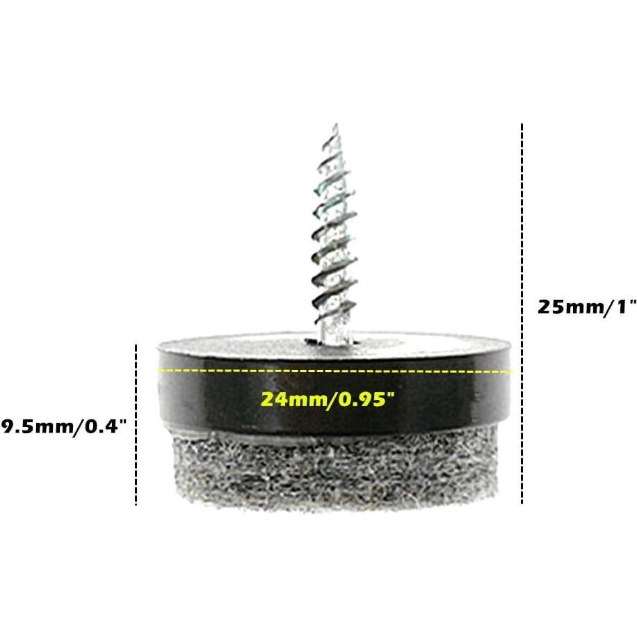 Almohadillas de Fieltro para Muebles Alimitopia 40pcs 24mm