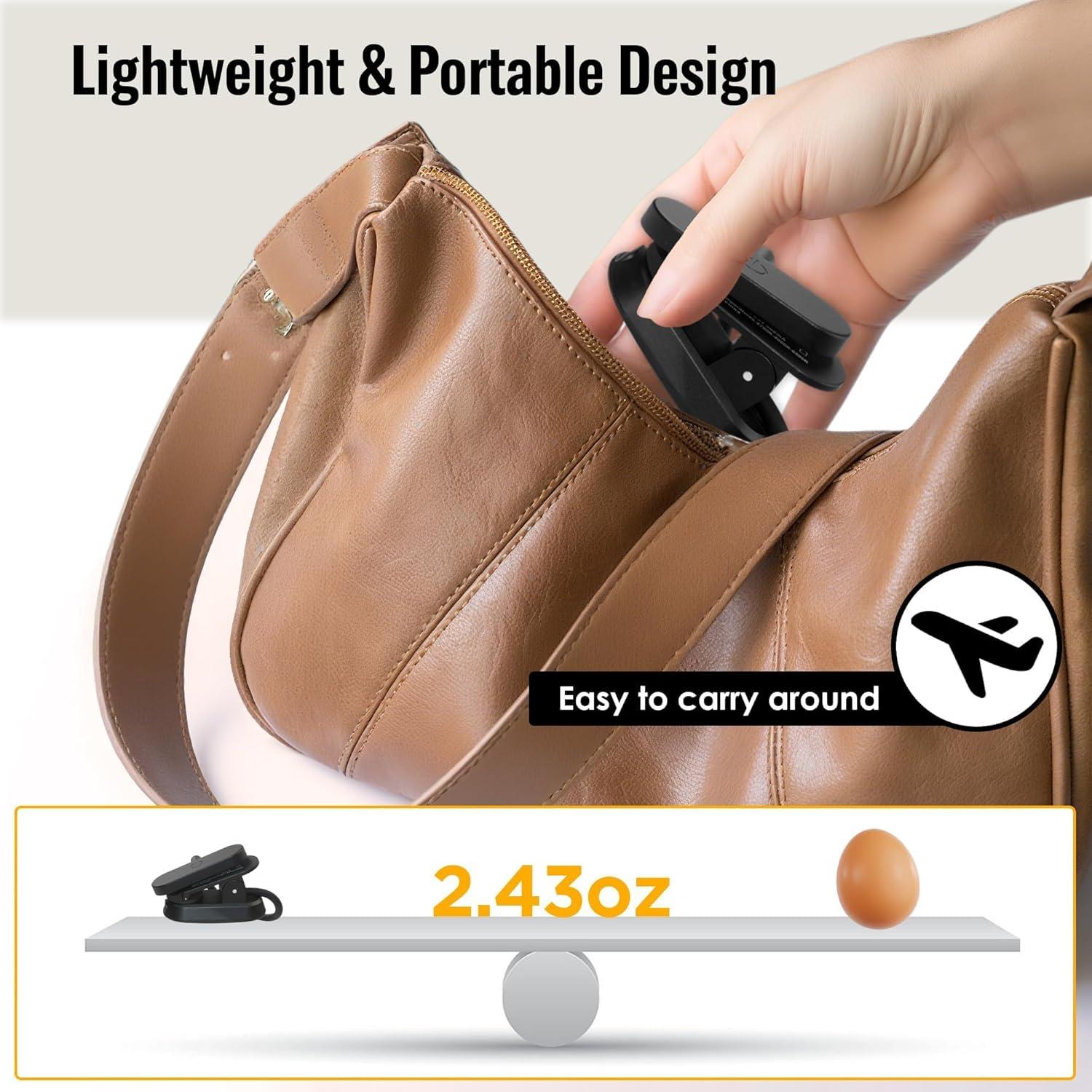 Luz de Lectura Micietie con Clip LED Recargable 80h Negro