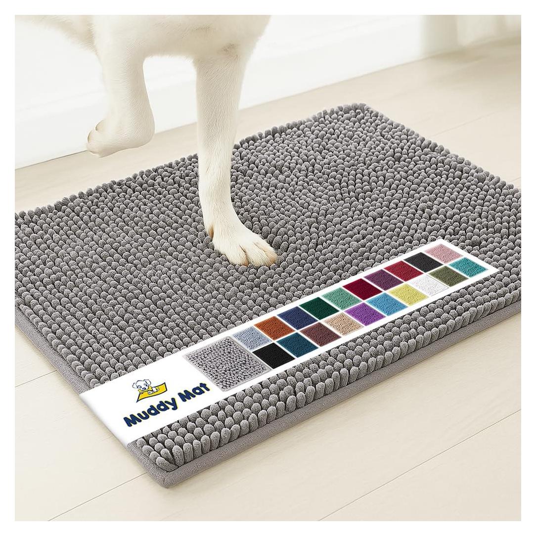 Alfombra Antideslizante Muddy Mat Microfibra 48x76cm Gris