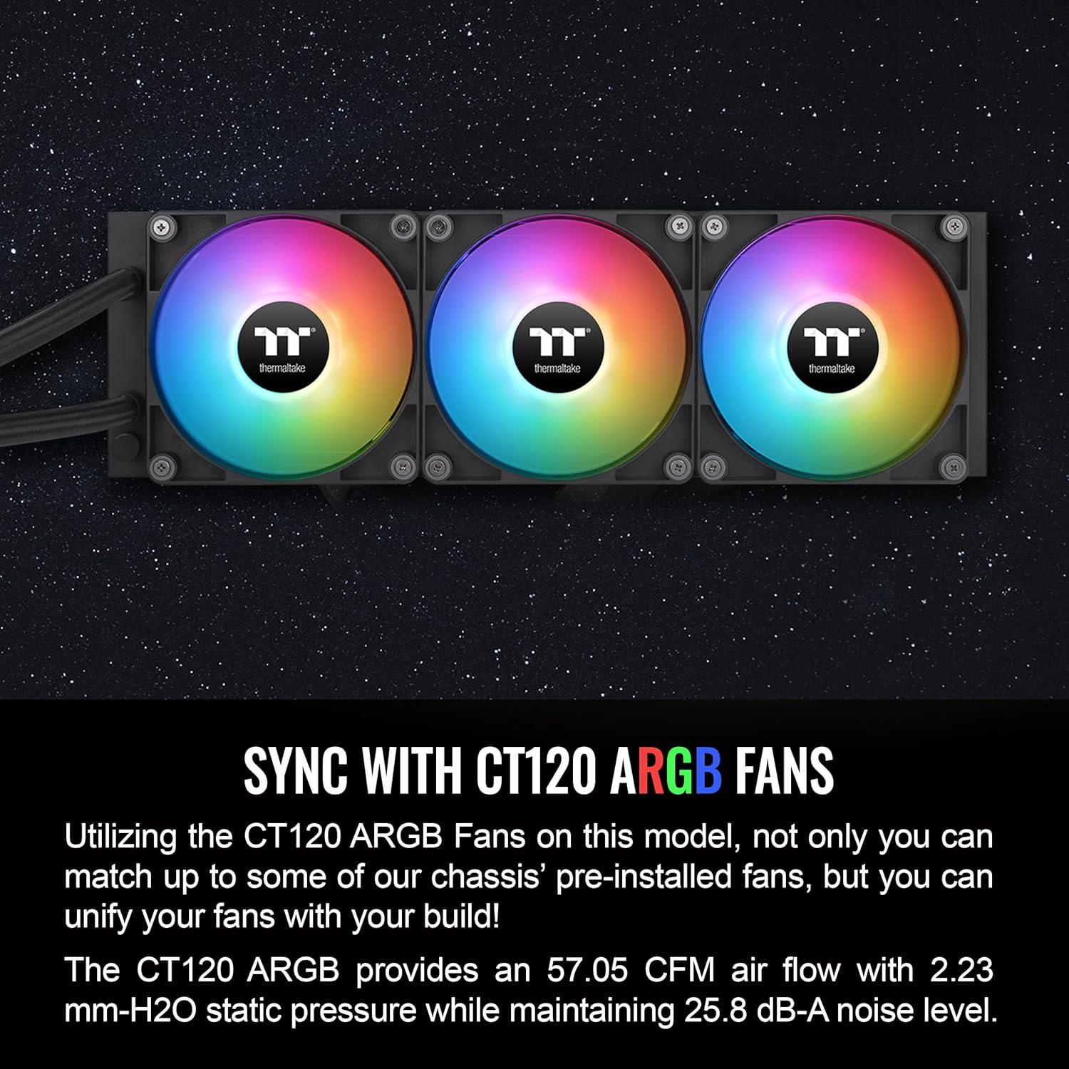 Enfriador Líquido Thermaltake TH360 ARGB V2 360mm Negro