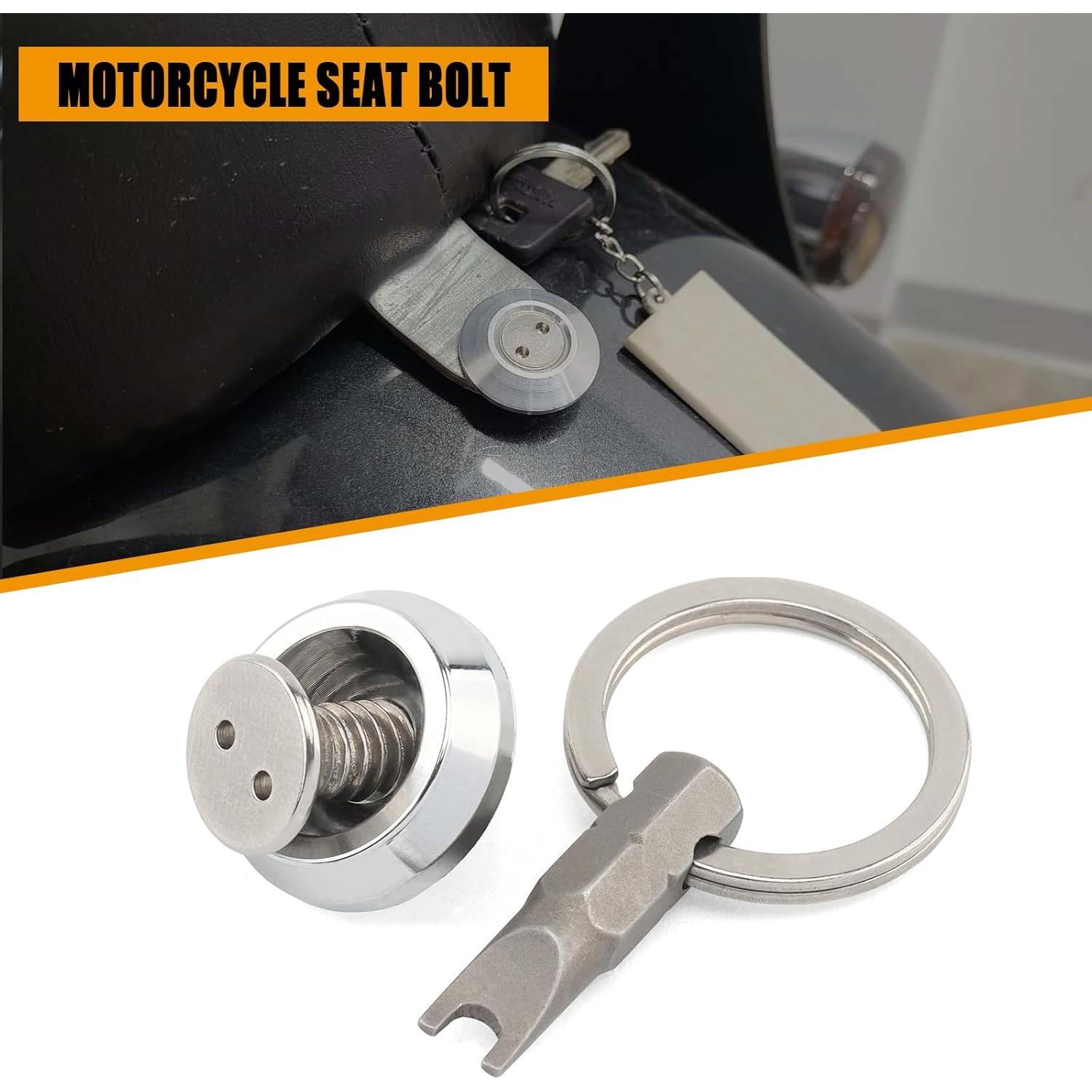 Tornillo de Asiento Antirrobo Daklvng 1/4"-20 Cromo para Harley 1996-2024