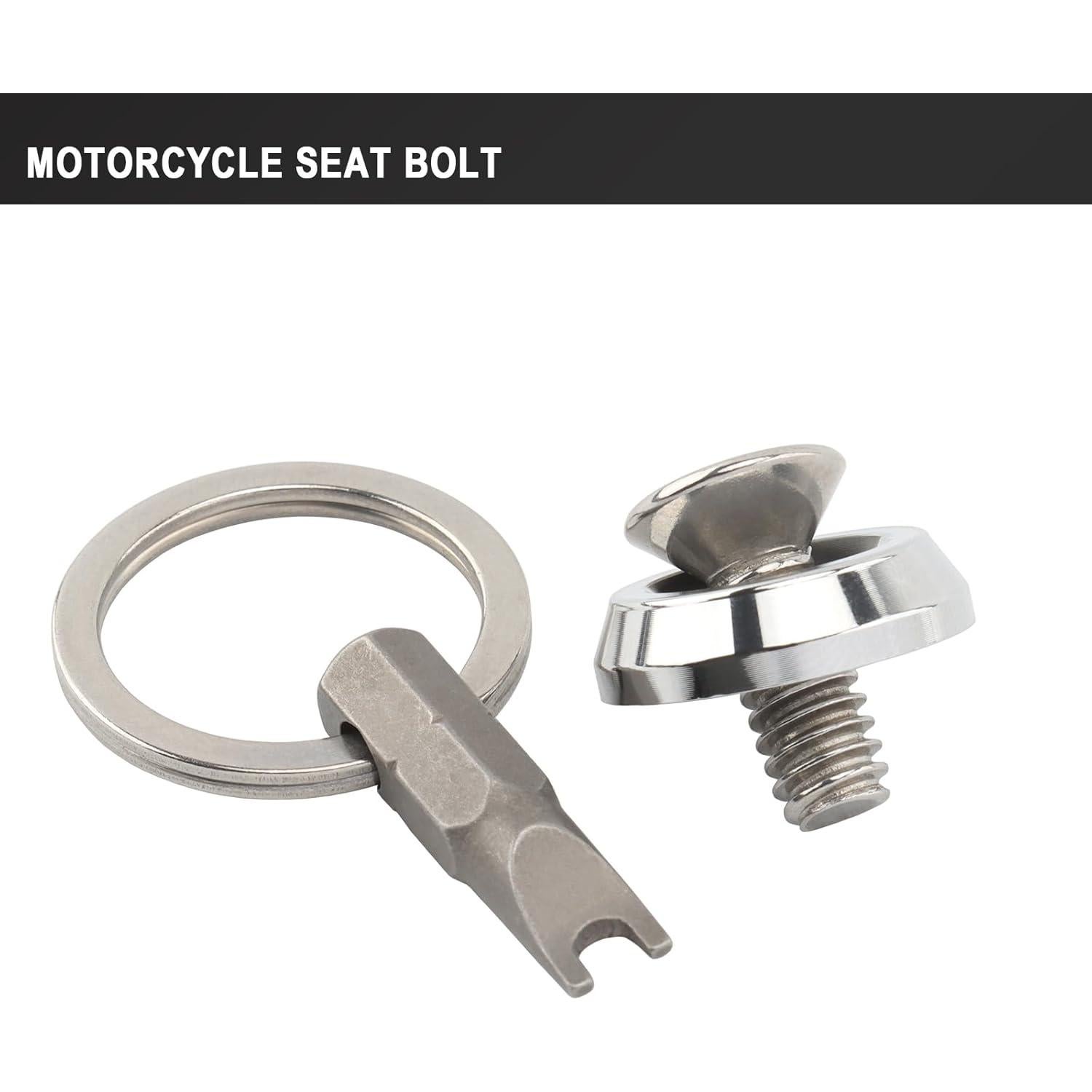 Tornillo de Asiento Antirrobo Daklvng 1/4"-20 Cromo para Harley 1996-2024