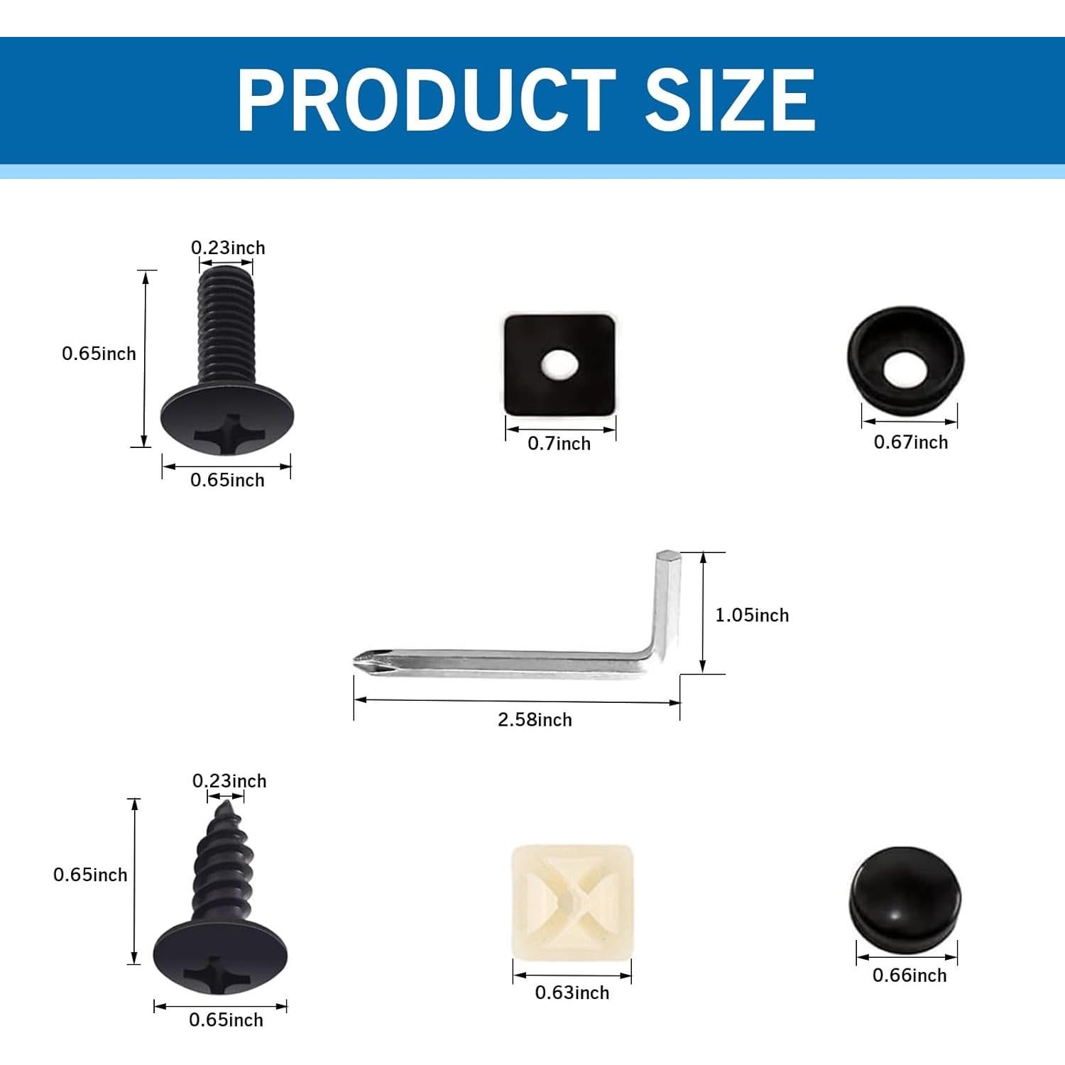 Kit de Tornillos M6 Acero Inoxidable LcQIMT para Placas de Licencia