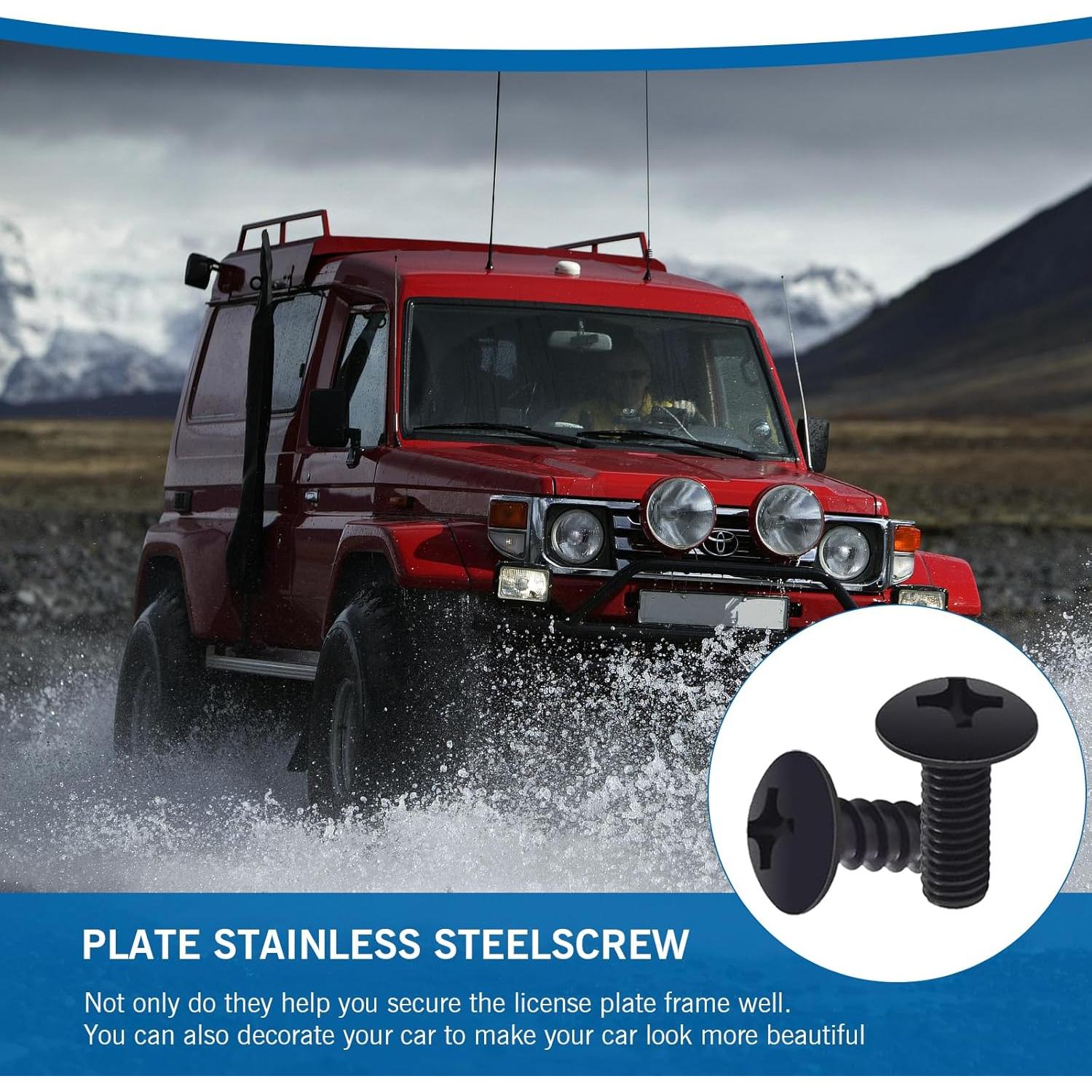 Kit de Tornillos M6 Acero Inoxidable LcQIMT para Placas de Licencia