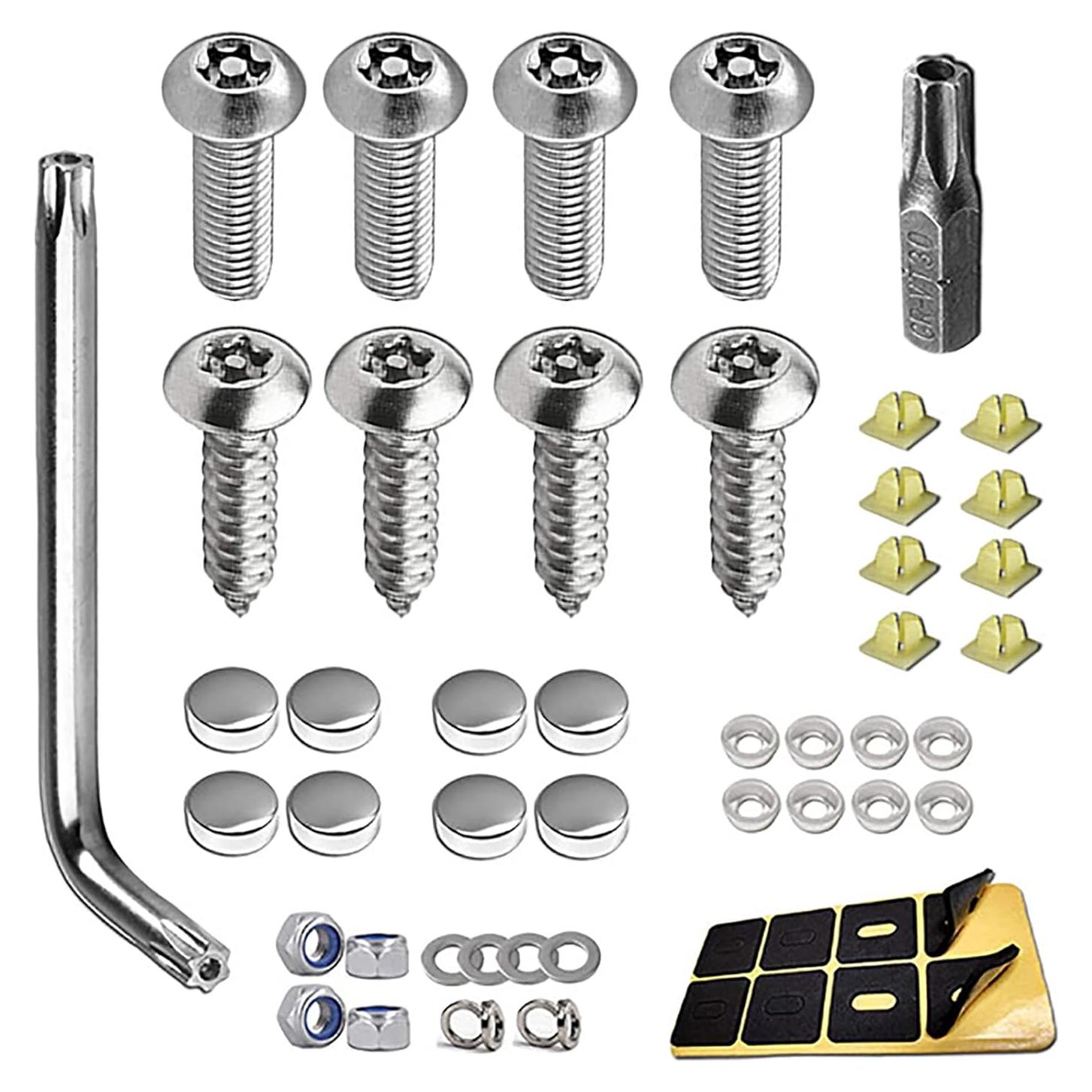 Kits de Tornillos de Seguridad Opuweiy para Placas de Matrícula
