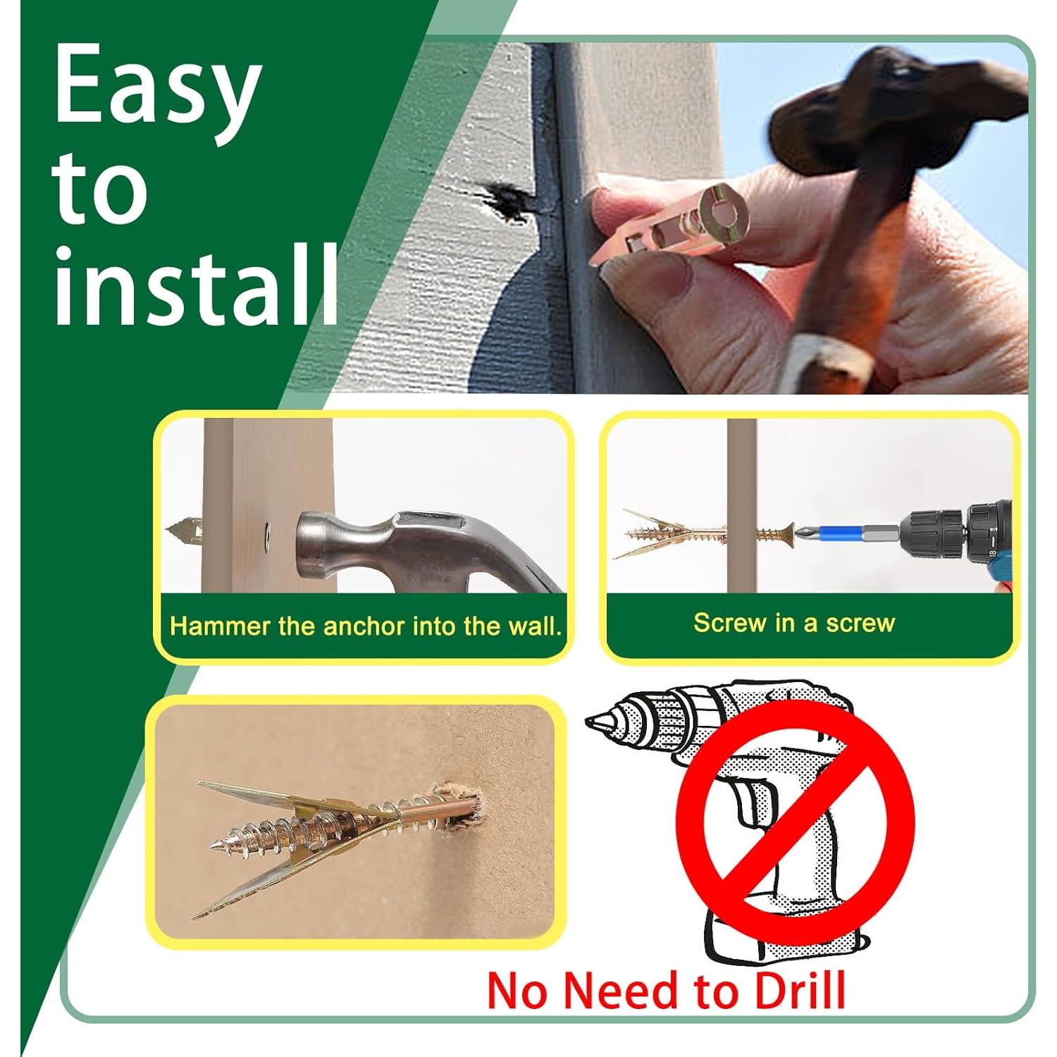 Kit de Anclajes para Paneles de Yeso Tanbupu 410pcs