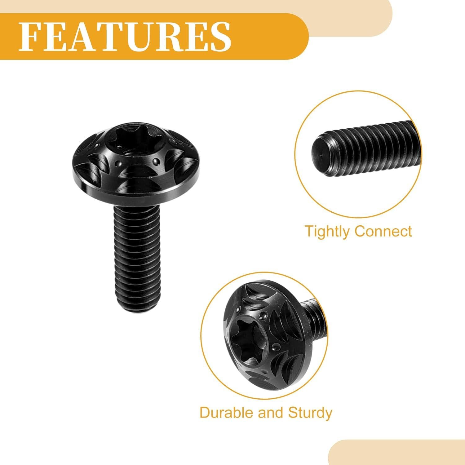 Tornillos Antirrobo para Placa de Licencia Partuto M6 - 2 Pcs